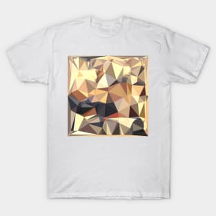 Bisque Gray Abstract Low Polygon Background T-Shirt